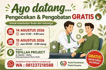 Rayakan HUT ke-5 dan Sambut HUT RI ke-81, Yayasan Jembatan Penguhung Gelar Pengobatan Gratis